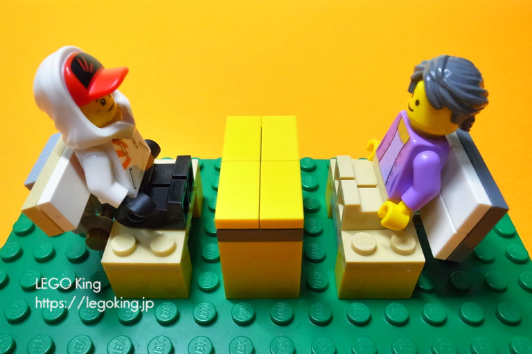 LEGO テーブルとイスの作り方 How to make table and chair with LEGO blocks.