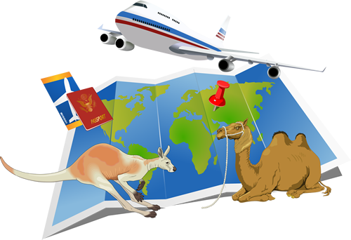 飛行機 地図 旅行